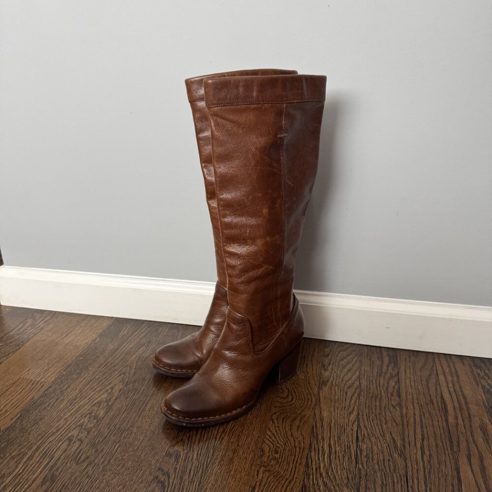 Frye Rory Slouch heeled boots VINTAGE Brown Pre-Loved